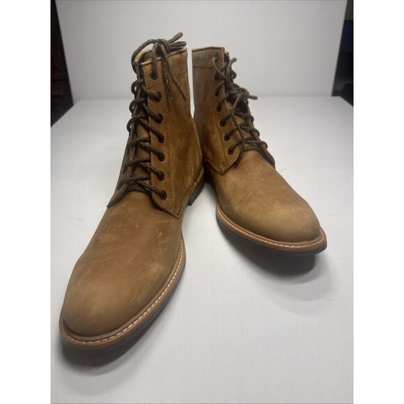 Nisolo Andres All-Weather Boot Men 12.5 Tobacco Brown Nubuck NEW IN BOX